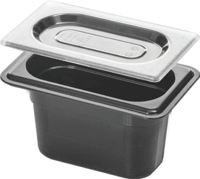 Λεκάνη POLYCARBONATE μαυρη GN 1/9 Β: 6,5cm 