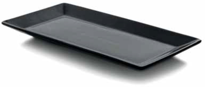 Πιατέλα μαύρη Δωρικό 25,5x13 cm