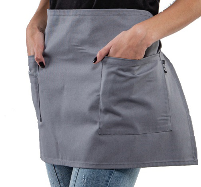 Ποδιά κοντή 65x37hcm με τριπλή τσέπη δεξιά και μονή τσέπη αριστερά 65%pol-35%cot 25-00-059