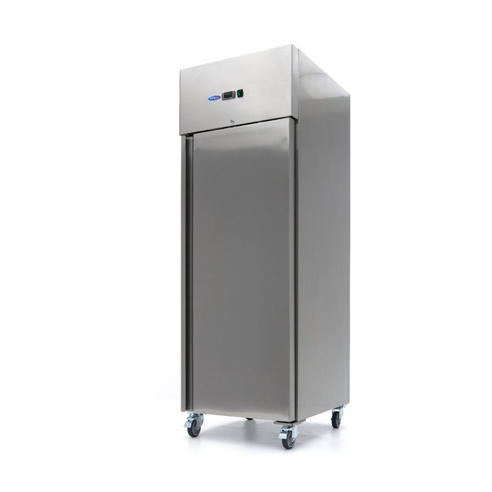 Freezer - 400L - 3 Adjustable Shelves - Stainless Steel - on Wheels