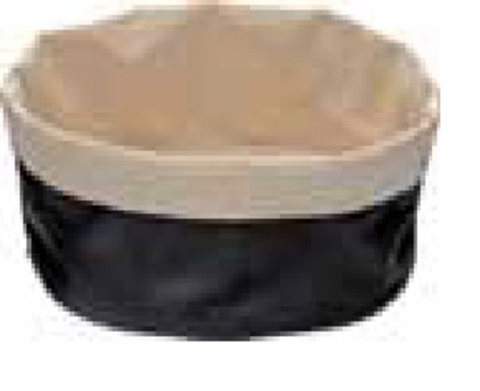 ψωμιέρα οβαλ βαμβακερή πλενόμενη μαύρη 27.30361 