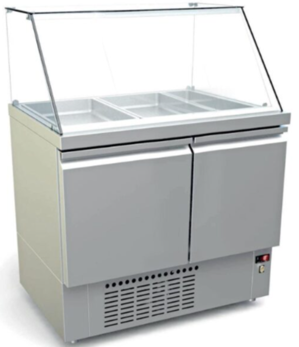 ΨΥΓΕΙΟ ΣΑΛΑΤΩΝ ΜΕ ΜΗΧΑΝΗ ΚΑΤΩ ΚΑΙ ΤΖΑΜΙ 920Χ700Χ1300 DINOX