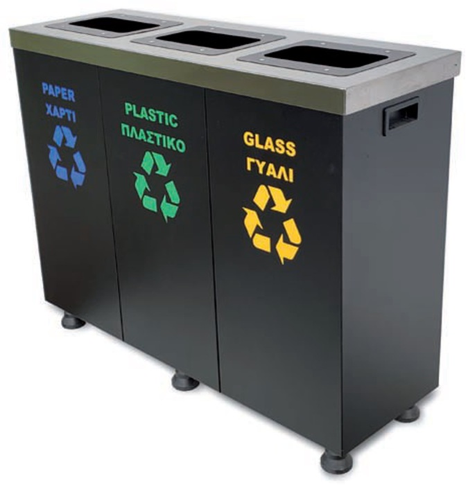 Κάδος ανακύκλωσης τριπλός KA50