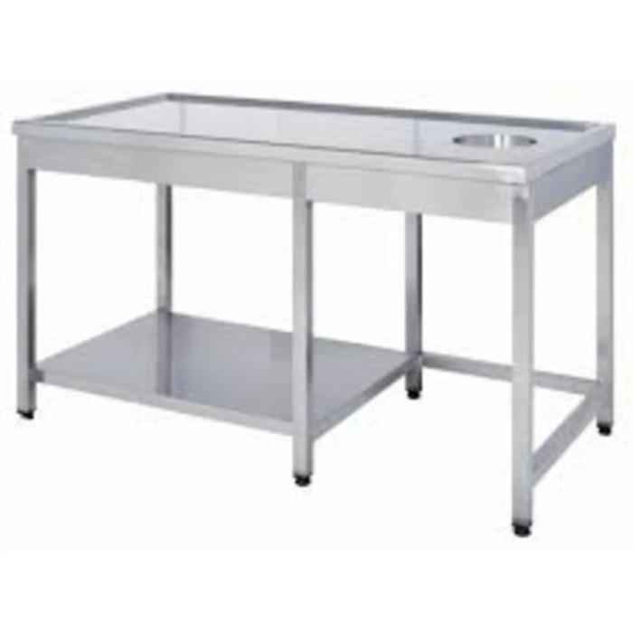 ΤΡΑΠΕΖΙ  ΑΚΑΘΑΡΤΩΝ ΜΕ ΘΕΣΗ ΓΙΑ ΚΑΔΟ 1380Χ700Χ860 GASTROPRO