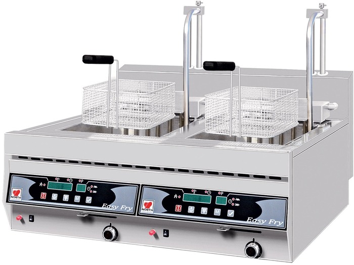 ΦΡΙΤΕΖΑ ΗΛΕΚΤΡΙΚΗ ΑΥΤΟΜΑΤΗ ΔΙΠΛΗ ΕΠΙΤΡΑΠΕΖΙΑ NORTH 2 x 10-12LT FL25