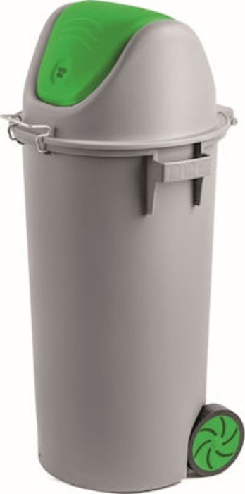 ΓΚΡΙ ΚΑΔΟΣ ΜΕ ΑΙΩΡΟΥΜΕΝΟ ΚΑΠΑΚΙ ΠΡΑΣΙΝΟ ΚΑΙ ΡΟΔΕΣ 80 L ΚΠ85Π