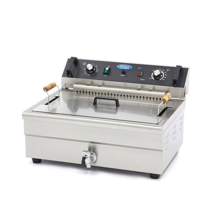 Deep Fryer - 20L - 1 Basket - with Drain Tap