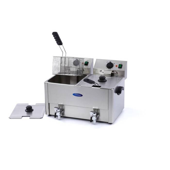 Deep Fryer - 2 x 8L - 2 Baskets - with Drain Tap Deep Fryer - 2 x 8L - 2 Baskets - with Drain Tap