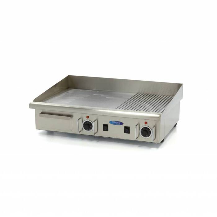 Griddle - Half Grooved - 73cm - incl Drip Tray - 400V