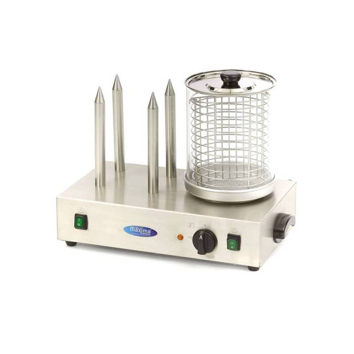 Hot Dog Warmer - Ø20 x 24cm - Dishwasher Safe - with 4 Spikes Hot Dog Warmer - Ø20 x 24cm - Dishwasher Safe - with 4 Spikes