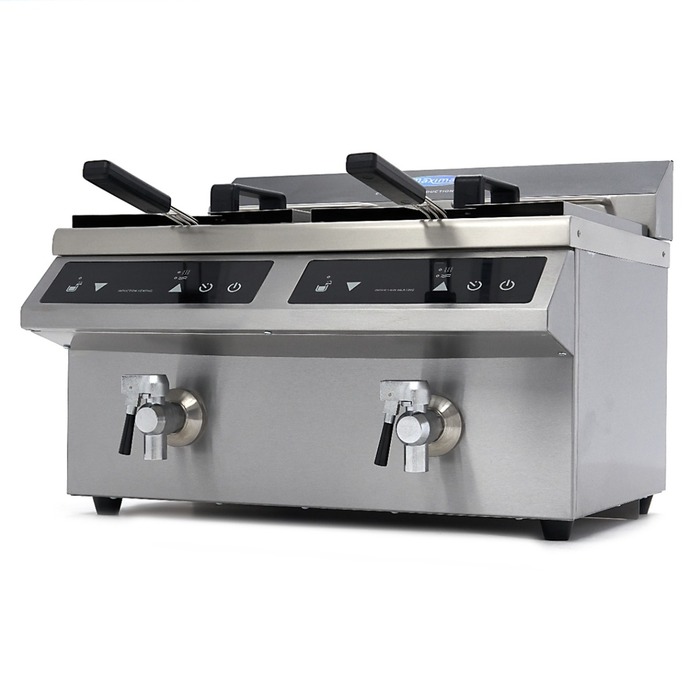 Deep Fryer - 2 x 8L - 2 Baskets - with Drain Tap - Induction Deep Fryer - 2 x 8L - 2 Baskets - with Drain Tap - Induction