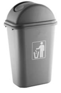 Κάδος πλαστικός 45L με αιωρούμενο καπάκι ΚΠ45