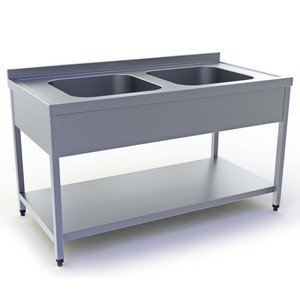 ΛΑΝΤΖΑ ΑΝΟΙΚΤΗ ΜΕ 2 ΓΟΥΡΝΕΣ 1620Χ700Χ870 GASTROPRO