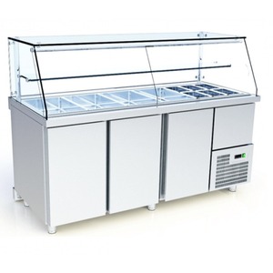 ΨΥΓΕΙΟ ΣΑΛΑΤΩΝ ΜΕ ΜΗΧΑΝΗ ΚΑΤΩ ΚΑΙ ΤΖΑΜΙ 1840Χ700Χ1300 DINOX