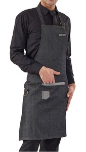 Ποδιά λαιμού μαύρη τζιν 67x90hcm 100%cot 25-00-240