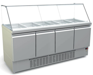 ΨΥΓΕΙΟ ΣΑΛΑΤΩΝ ΜΕ ΜΗΧΑΝΗ ΚΑΤΩ ΚΑΙ  ΤΖΑΜΙ 1840Χ700Χ1300DINOX