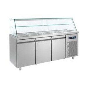 ΨΥΓΕΙΟ ΣΑΛΑΤΩΝ ΜΕ ΜΗΧΑΝΗ ΚΑΤΩ ΚΑΙ ΤΖΑΜΙ 1380Χ700Χ1300 DINOX