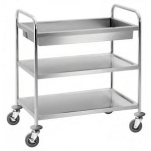 KΑΡΟΤΣΙ ΜΕΤΑΦΟΡΑΣ  SERVICE TROLLEY 3 ΡΑΦΙΩΝ ΜΕ ΕΝΑ ΒΑΘΥ