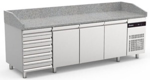 ΨΥΓΕΙΟ ΠΙΤΣΑΣ ΜΕ ΓΡΑΝΙΤΗ, 3 ΠΟΡΤΕΣ & ΟΥΔΕΤΕΡΗ ΣΥΡΤΑΡΙΕΡΑ INOMAK PIZC888/ND/I/G