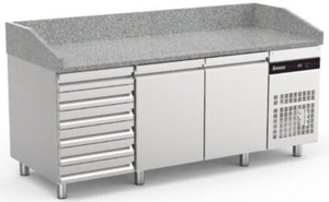 ΨΥΓΕΙΟ ΠΙΤΣΑΣ ΜΕ ΓΡΑΝΙΤΗ, 2 ΠΟΡΤΕΣ & ΟΥΔΕΤΕΡΗ ΣΥΡΤΑΡΙΕΡΑ INOMAK PIZC88/ND/I/G