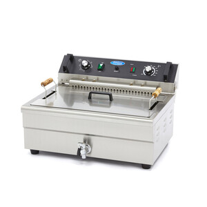 Deep Fryer - 20L - 1 Basket - with Drain Tap