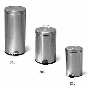 Χαρτοδοχεία 5 lt με πεντάλ INOX-430 γυαλιστερό ΚΑ05Γ