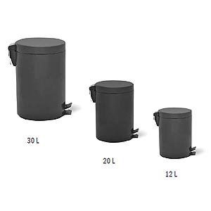 Χαρτοδοχείο 5 lt  με υδραυλικό πεντάλ μαύρο ματ ΚΑ05Μ