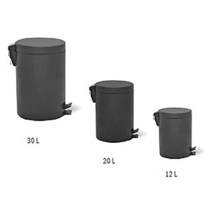 Χαρτοδοχείο 5 lt  με υδραυλικό πεντάλ μαύρο ματ ΚΑ05Μ