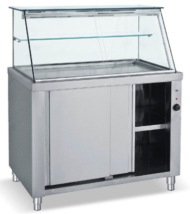 ΘΕΡΜΑΙΝΟΜΕΝΗ ΒΙΤΡΙΝΑ ΕΠΙΔΑΠΕΔΙΑ 1000Χ700Χ1280 DINOX