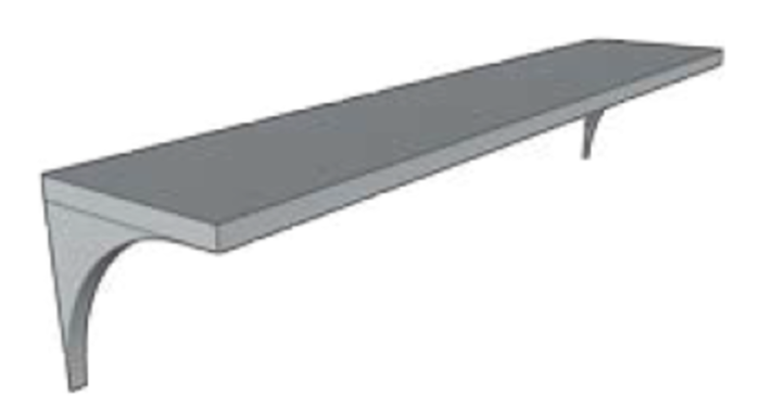  ΡΑΦΙ ΤΟΙΧΟΥ  1000X300X300 GASTROPRO